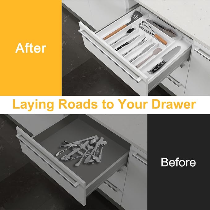 Large Premium Bamboo Silverware Organizer - Image 3