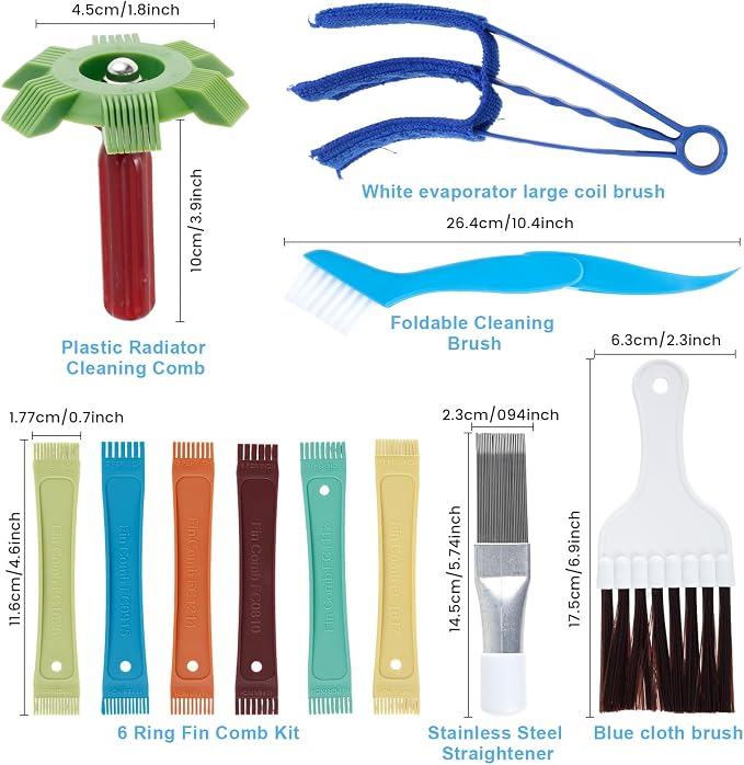 6Pcs Air Conditioner Fin Cleaner Set, Air Conditioner Fin Combs Kit, AC Fin - Image 2