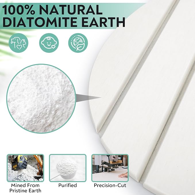 Large Stone Drying Mat for Kitchen Counter, 24x16 Foldable Self Stone Dish - Image 3