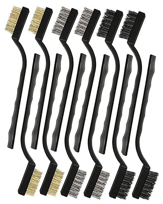 Brass Wire Brush Rust Remover, Small Wire Brush by SUJAYU
