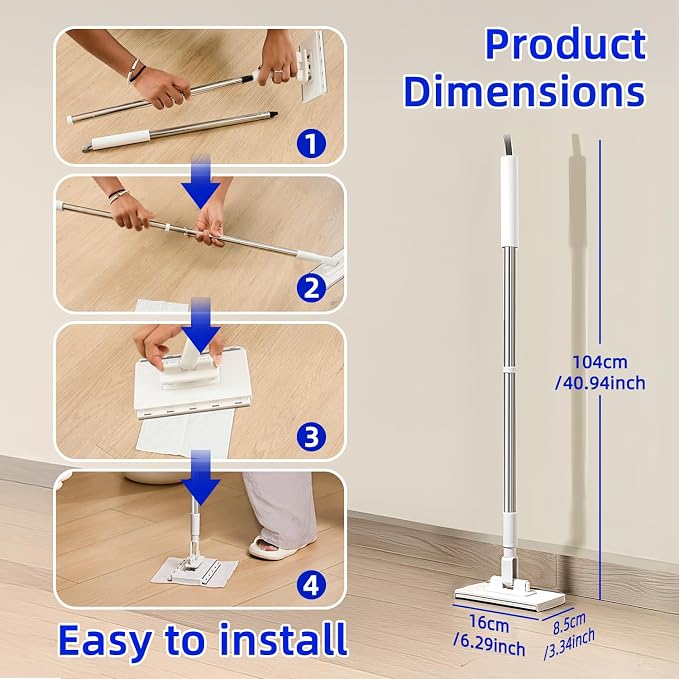 Mini Sweeper Mop No-Touch Dirty Cleaning Flat Dust Mop - Image 9