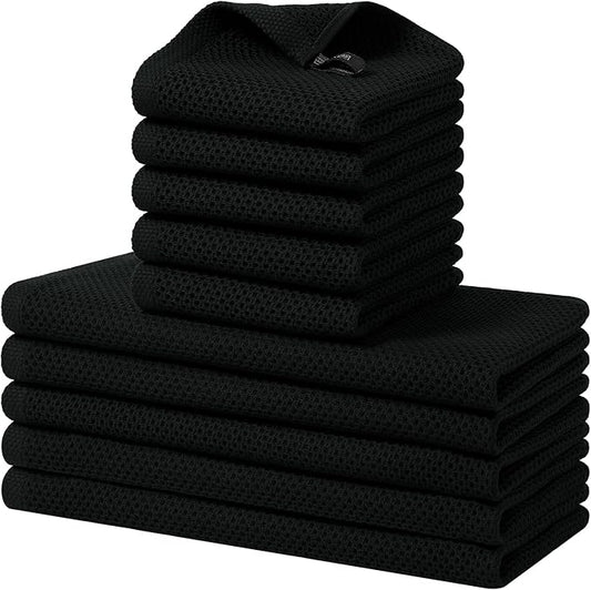 Homaxy 100% Cotton Kitchen Towels and Dishcloths Set, 12 x 12 Inches and 13 x by Homaxy
