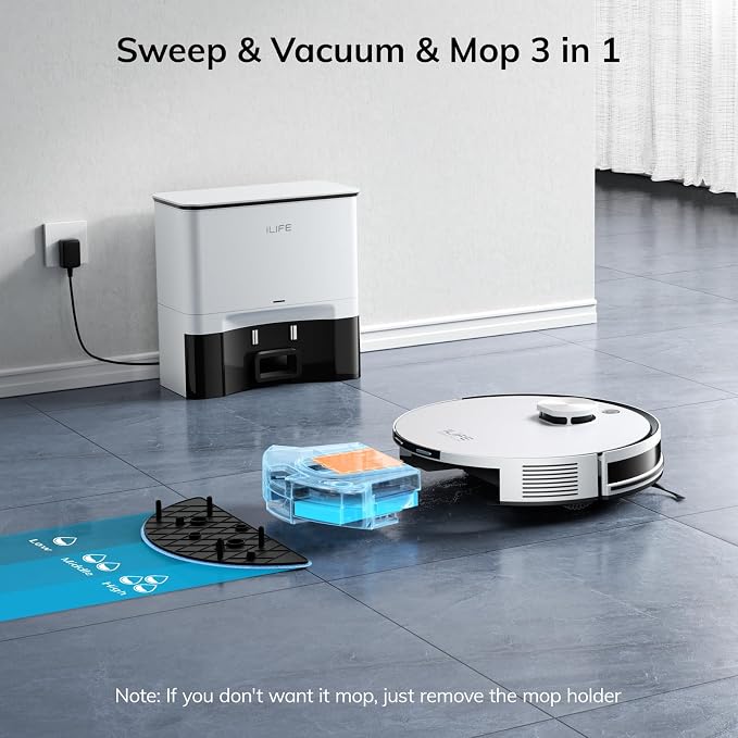 ILIFE A30 Pro Robot Vacuum and Mop, Self Emptying Station - Image 6