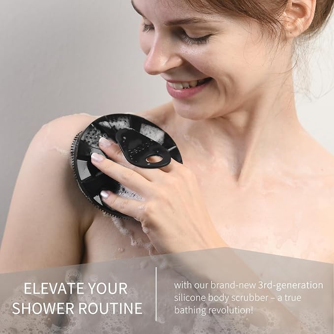 Silicone Body Scrubber 2 Pack, BEAUTAIL Gentle Bristles Shower Bath Brush - Image 5