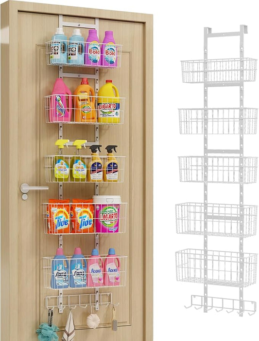 Adjustable Over The Door Organizer, Metal Hanging Door Organizer by Hongtamoya