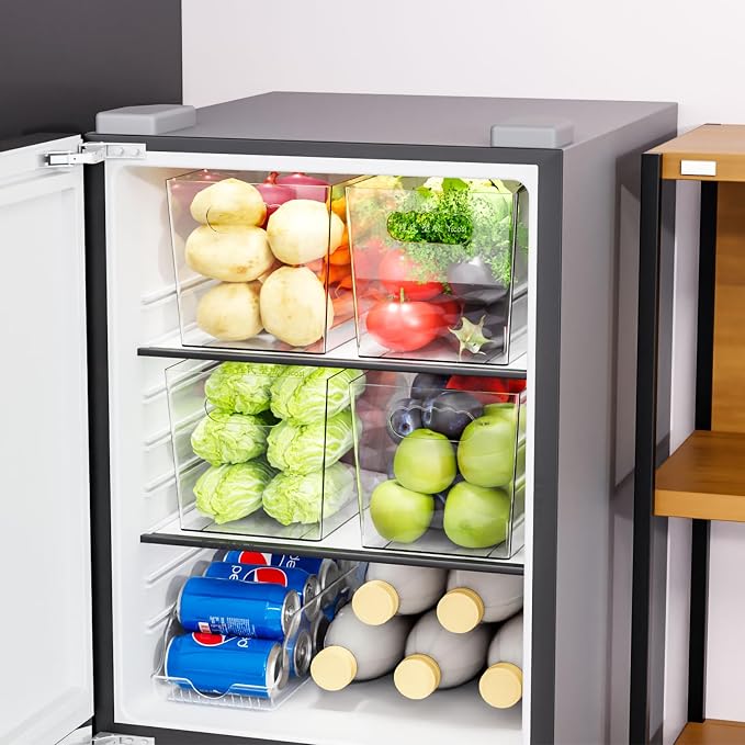 6 Pack Plastic Clear Bins for Organizing- - Image 7