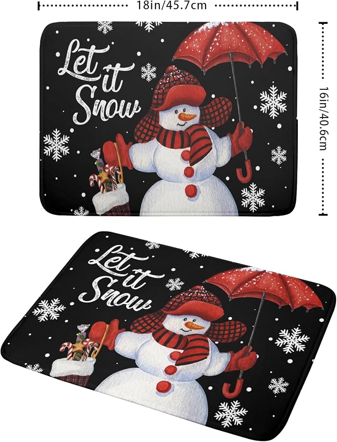Let It Snow Dish Drying Mat, Winter Dish Drying Mat - Image 2