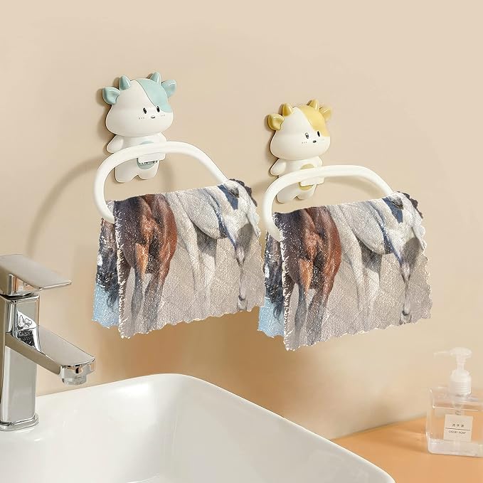 ALAZA Dish Towels Kitchen Cleaning Cloths Running Horse Dish Cloths Super - Image 5