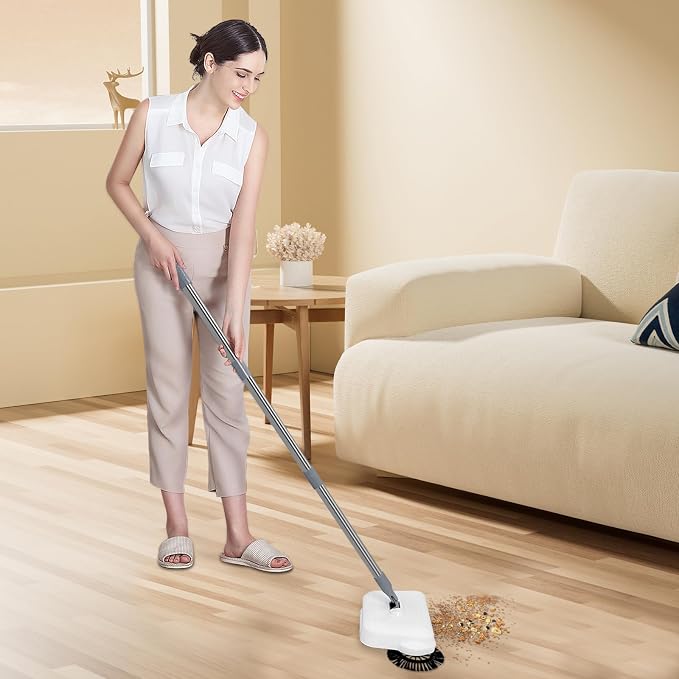 Hand Push Floor Sweeping Machine, Manual Non Electric Carpet Sweeper, 200 mm - Image 3