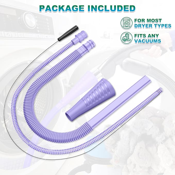 Sealegend 2 Pack Dryer Vent Cleaner Kit Vacuum Hose Attachment, Dryer Lint - Image 5