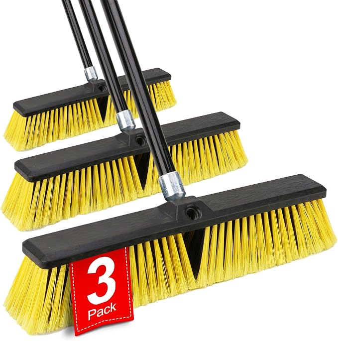 18 Inches Push Broom Outdoor- Heavy Duty Broom by KeFanta