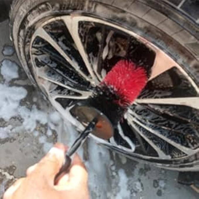 Wheel Rim Brush, Soft Bristle Long Car Tire Detailing Washing Tool - Image 7