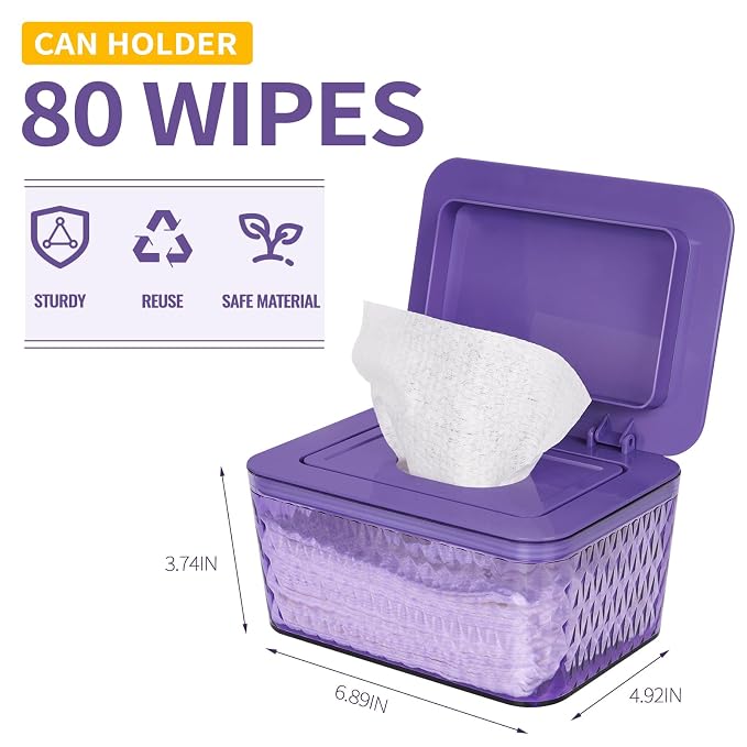 Wipes Dispenser, One-Handed Operation Wipe Holder - Image 2