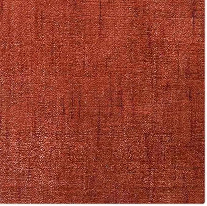 Hand Knotted Loom Wool ECO-Friendly Area Rugs - 8'x8', Square, Light Red Color, Solid Plain Design, High Pile Handmade Anti Skid Area Rugs for Living Room, Bed Room (L00111)