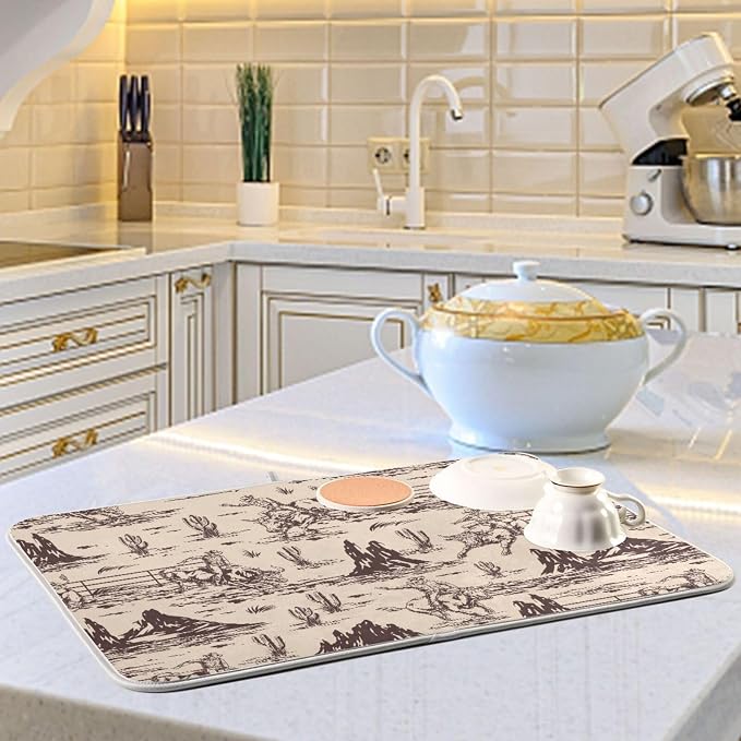 West Cactus Cowboy Dish Drying Mat - Image 6