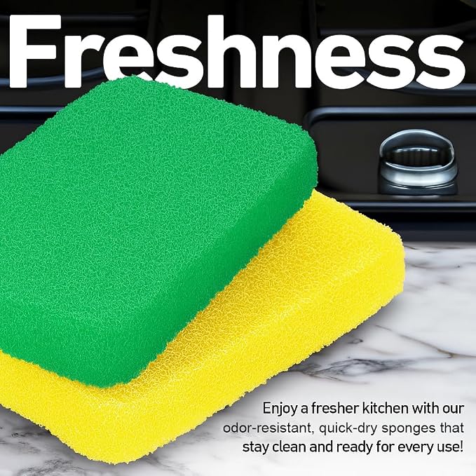 Casanero 6-Pack Silicone Scrubbing Sponges, Heavy-Duty, Non-Scratch | Reusable - Image 5