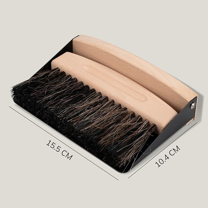 Bamboo Dust Pan & Brush Set, Portable Dustpan & Brush, Sturdy & Effective Dust - Image 6