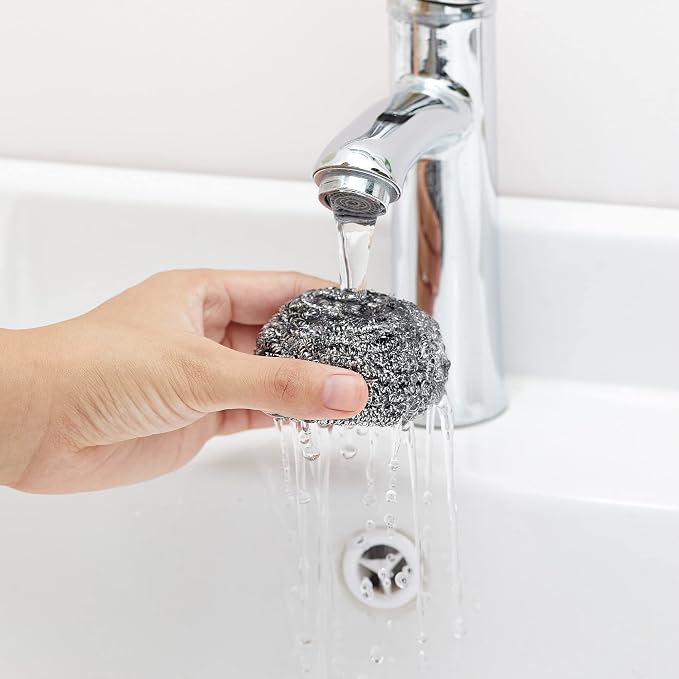 COOLJOB 6/12 Pack Stainless Steel Scrubber Sponges, Heavy Duty Tough Metal - Image 7