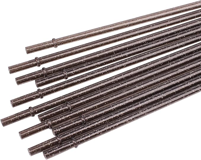 DAKOUFISH 11 Inch Long Glitter Black Reusable Tritan Replacement Drinking Straws - Image 5