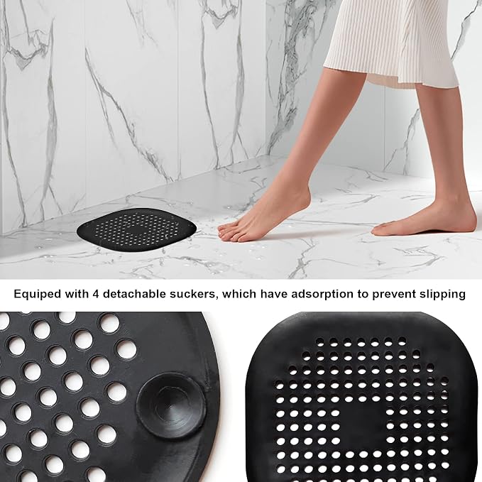 4 Pieces Shower Drain Hair Catcher Bathtub Stopper Home Drain Protectors Drain - Image 5