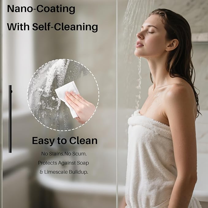 WinZo Frameless Shower Door 56-60 in W x 75 in H, Sliding Shower Door - Image 7