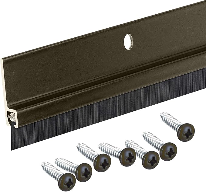 84" Long Brush Door Sweep with .750" Long Black Brush by RandallManufacturing