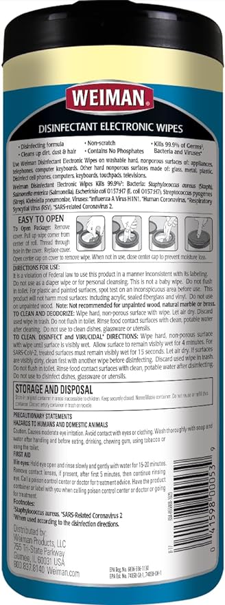 Weiman Electronic Screen Cleaner Wipes - Image 2
