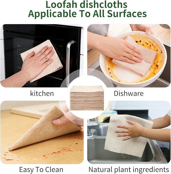 20 Pack Reusable Kitchen Rags for Counter, Made of Degradable and Compostable - Image 5