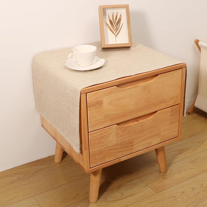 Small Bedside Tablecloth Table Dustcover End Tabletop Home Decoration Fabric by Tablecloth