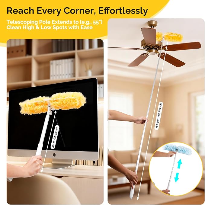AIDELY 6 FT Extendable Duster Handle - Image 2