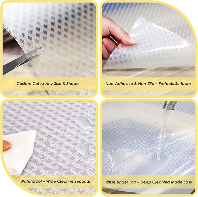 Shelf Liners for Kitchen Cabinets and Drawers, Non-Adhesive and Anti-Slip - Image 2