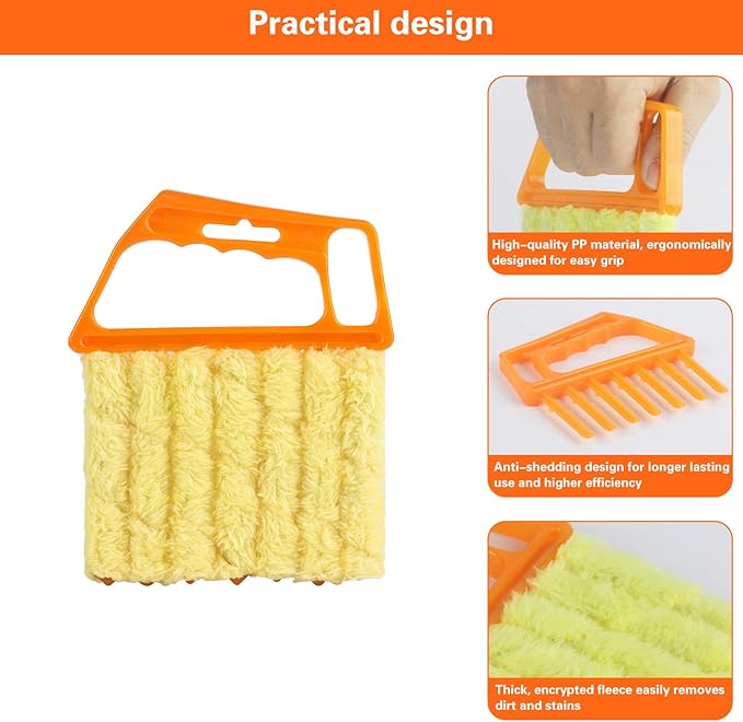 10-Pack Window Blind Cleaner Set: Includes 1× 7-Finger Detail Brush, 1× Shutter - Image 4