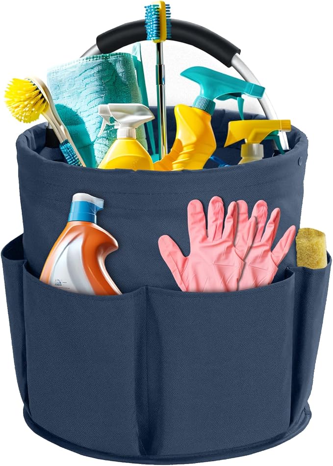 Cleaning Caddy with Handle, Cleaning Products Organiser, 17L Foldable Storage by Bototack