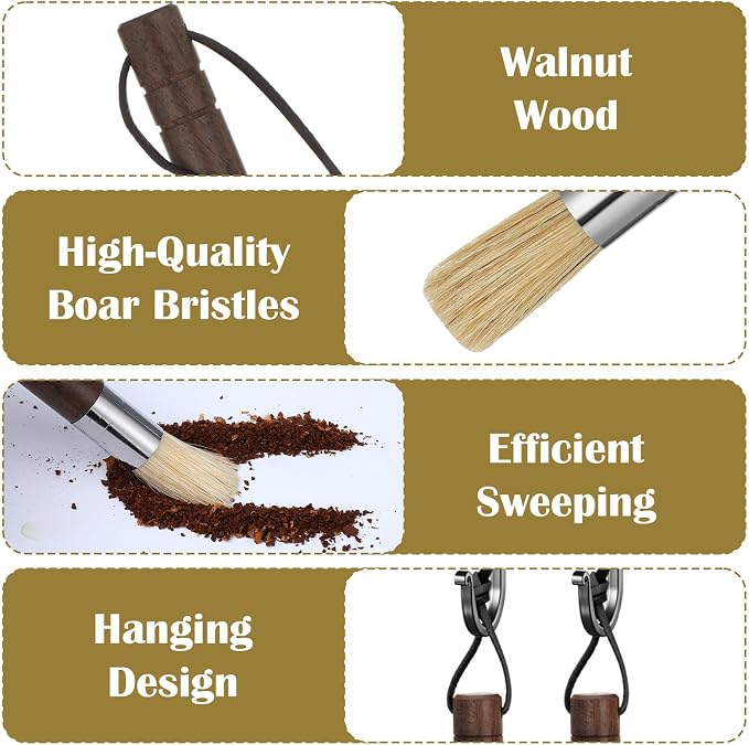 2 Pack Espresso Machine Brush Cleaner Tool Coffee Grinder Cleaning Brush - Image 5
