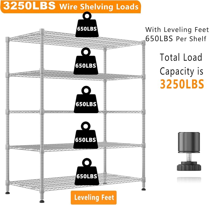 Himimi 5 Tier Wire Shelving - Image 6
