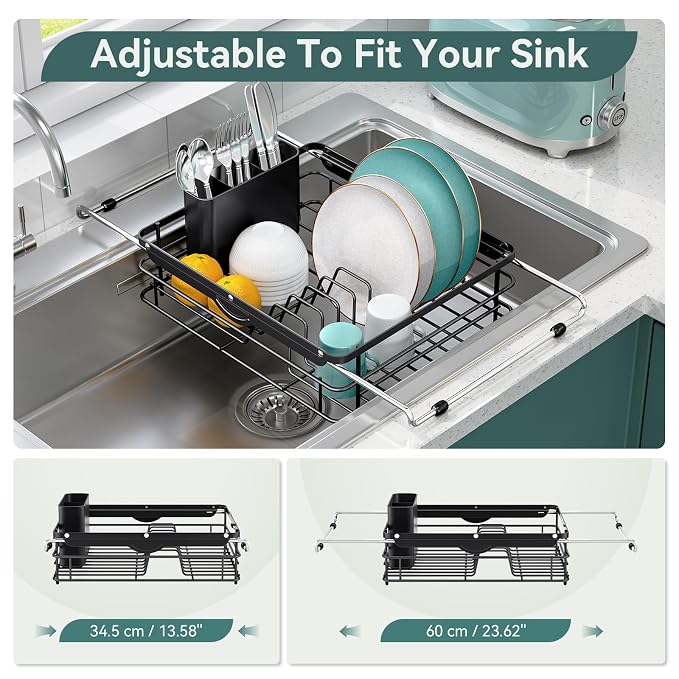Over the Sink Dish Drying Rack, In Sink Dish Drying Racks, Expandable Dish Rack - Image 2