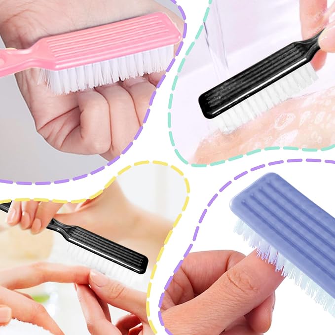 8 PCS Nail Brush for Cleaning Fingernails, Handle Grip Nail Scrubber Brush - Image 5