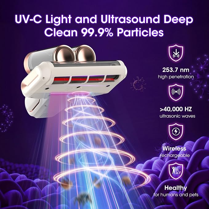 Mattress Vacuum Cleaner Cordless 16Kpa Bed Handheld Vacuum, Vacuum Cleaner - Image 3