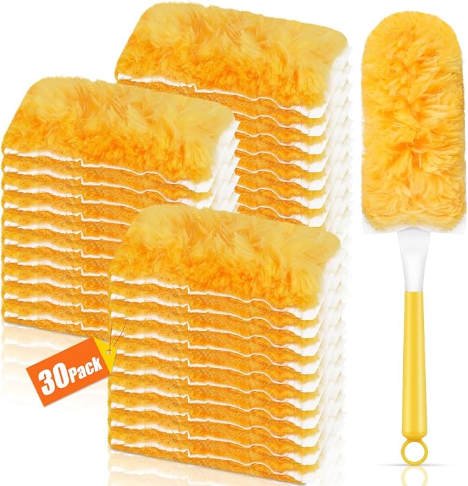 30 Count Duster Refills for Swiffer Dusters, 360° Heavy Duty Duster for Swiffer by XICOSO