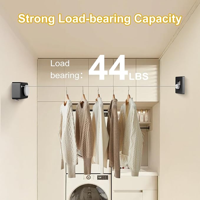 Retractable Clothesline Indoor/Outdoor, Anti-Sag - Image 4