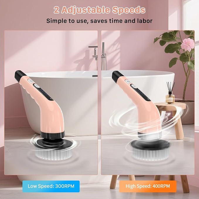 Electric Spin Scrubber, Cordless Cleaning Brush, Shower Scrubber - Image 3