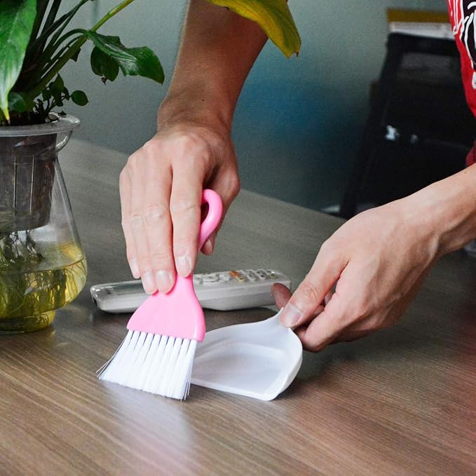 2 Pcs Mini Dustpan Set Brush for Table Whisk Brooms Small Dustpan Broom Set - Image 5