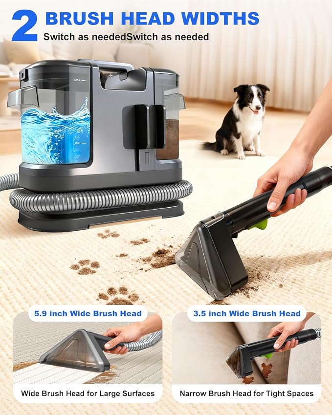 Portable Carpet Cleaner Machine, Carpet & Upholstery Cleaner Machine, 15KPA - Image 4