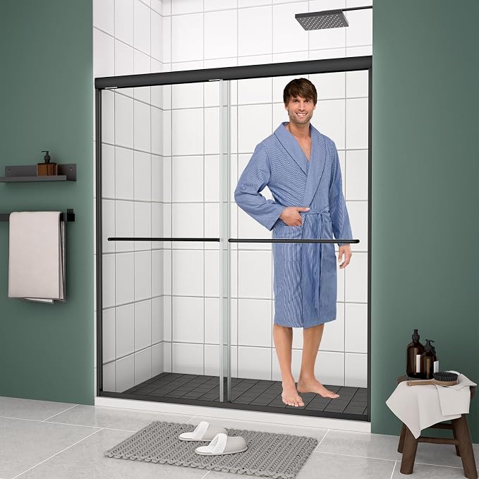 Bypass Glass Shower Door 56-60" W x 70" H - Image 2