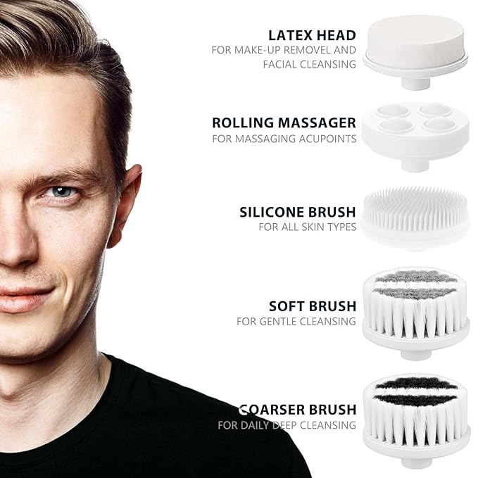 Waterproof Facial Cleansing Spin Brush Set - Image 2