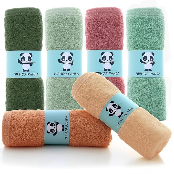 HIPHOP PANDA Baby Washcloths, Rayon Made from Bamboo by HIPHOPPANDA