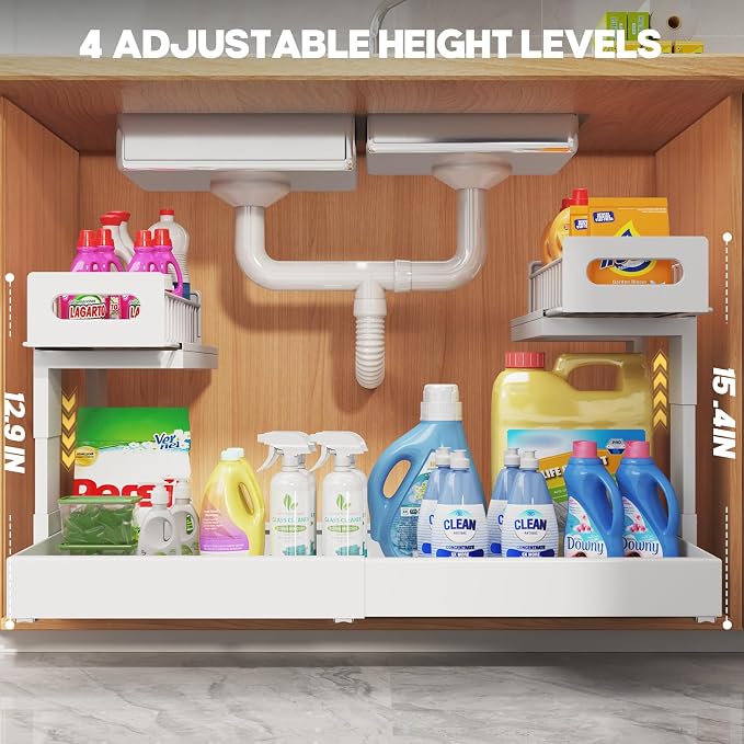 1 Pack-15.7"-25.7"W Expandable Under Sink Organizer - Image 8