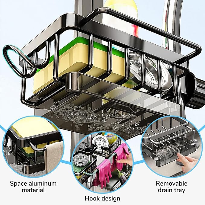 Sink Organizer Rack for Kitchen and Bathroom, 2024 New Kitchen Sink Faucet - Image 4