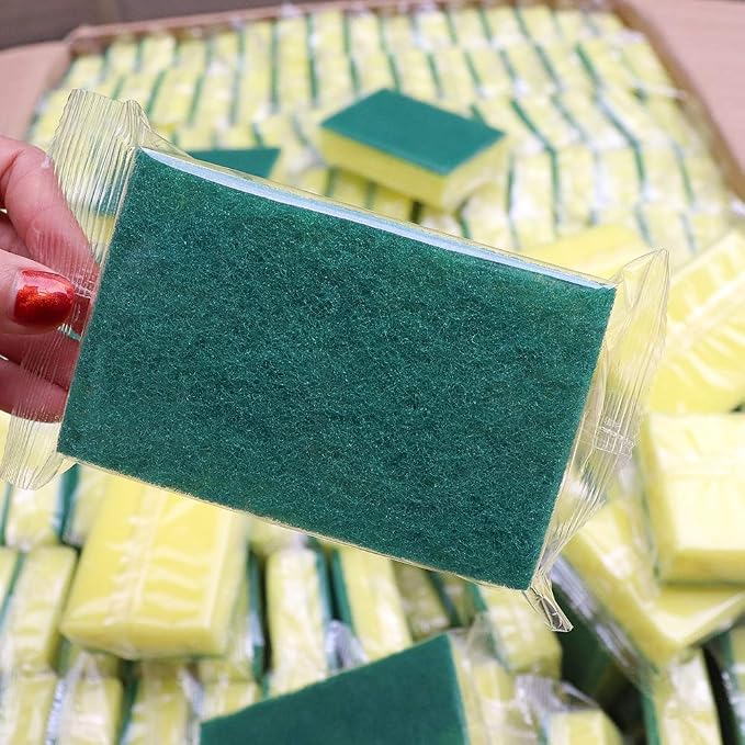 Sponge Individually Wrapped，Kitchen Dishwashing Sponge Scouring Pad Dishcloth - Image 5