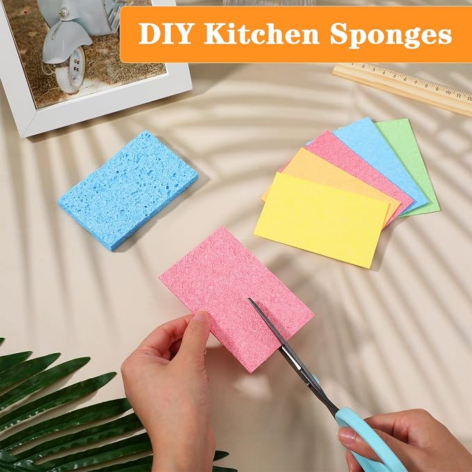 15Pcs Cellulose Sponges, Compressed Kitchen Sponges - Image 5
